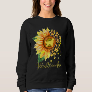 Golden Retriever Mom Sunflower Dog Paw Mother s Da Sweatshirt