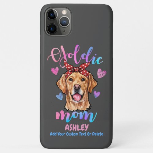 Golden retriever Mom Watercolor Dog Mom Gift iPhone 11 Pro Max Case