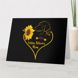 Golden Retriever Mom With Sunflower Dog Lovers Card