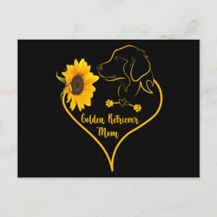 Golden Retriever Mom With Sunflower Dog Lovers Postcard