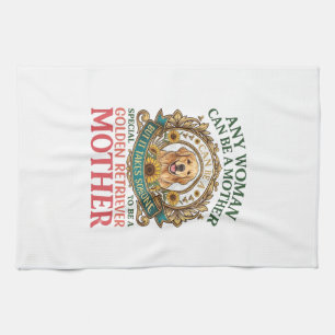 Golden Retriever Mother Dog Sunflowers Bees_1 Kitchen Towel