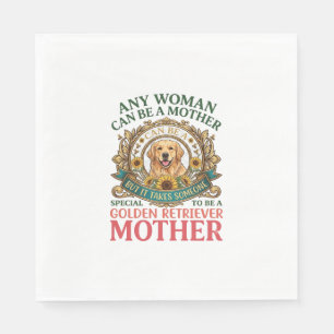 Golden Retriever Mother Dog Sunflowers Bees_1 Napkins