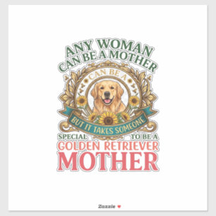 Golden Retriever Mother Dog Sunflowers Bees_1 Sticker