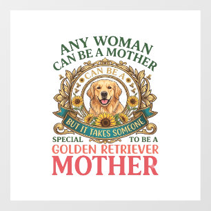 Golden Retriever Mother Dog Sunflowers Bees_1 Window Cling