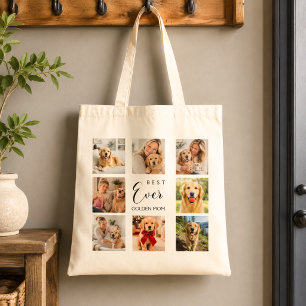 Golden Retriever Mother mom photo collage Tote Bag