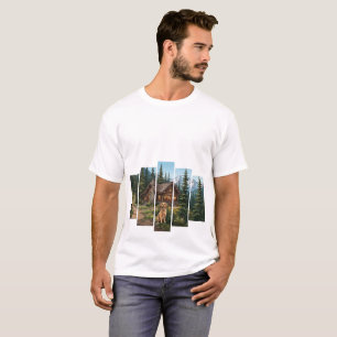 Golden Retriever Mountain Cabin T-Shirt