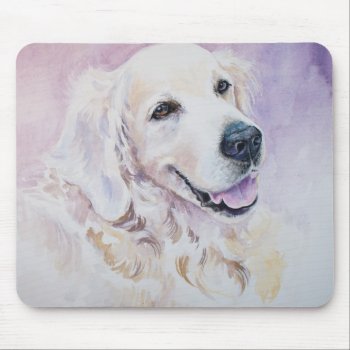 Golden Retriever Mouse Pad by watercoloring at Zazzle
