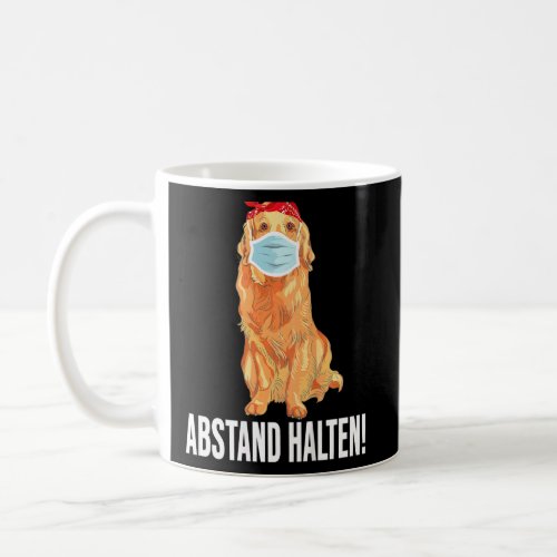 Golden Retriever Mouth Guard Keep Distance  Coffee Mug