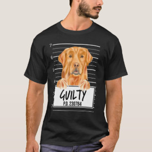 Golden Retriever Mugshot Guilty Dog T-Shirt