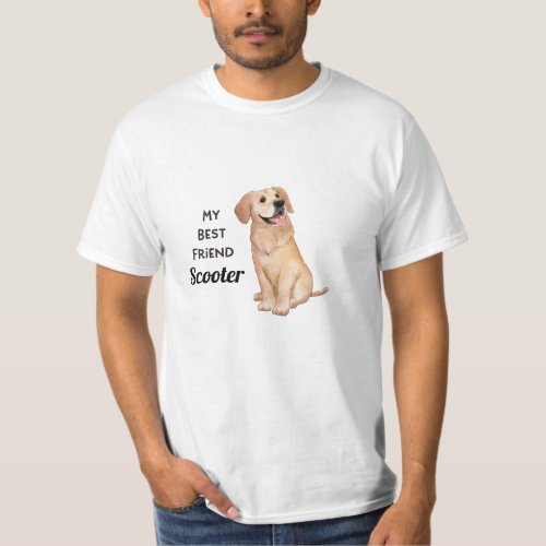 Golden Retriever My Best Friend Custom Name T_Shirt