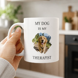 Golden Retriever My dog is my therapist photo Coffee Mug