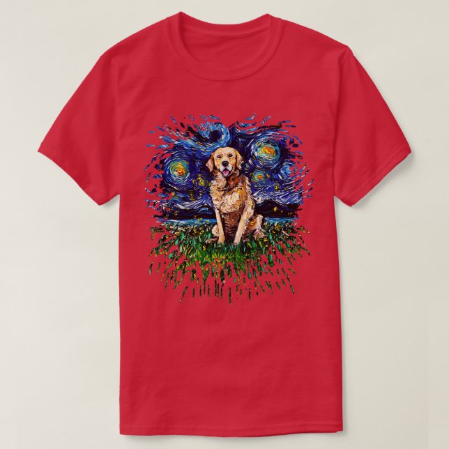 Golden Retriever Night version T-Shirt (Design Front)