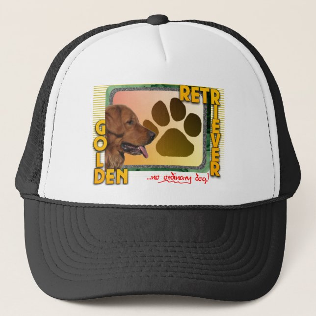GOLDEN RETRIEVER! NO ORDINARY DOG! TRUCKER HAT (Front)