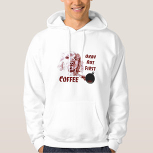 Golden Retriever Okay But First Coffee Dog Lover Hoodie