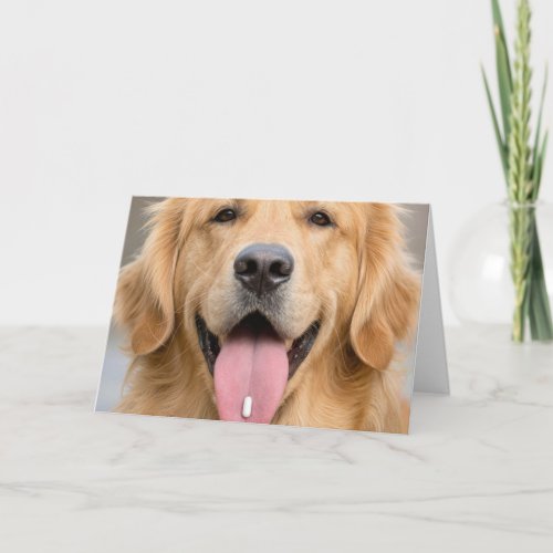 Golden Retriever Old Age Birthday Humor Card