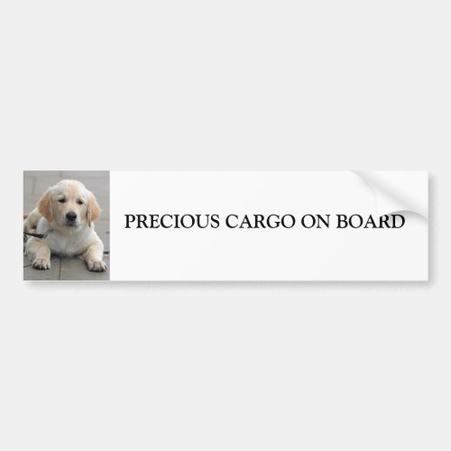 Golden Retriever  on board custom bumper sticker