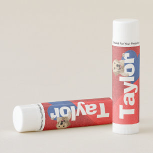 Golden Retriever On Denim Lip Balm
