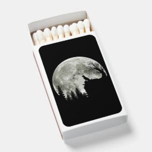 Golden Retriever On Mountain Spooky Halloween Moon Matchboxes