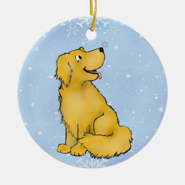 Golden Retriever Ornament (Front)