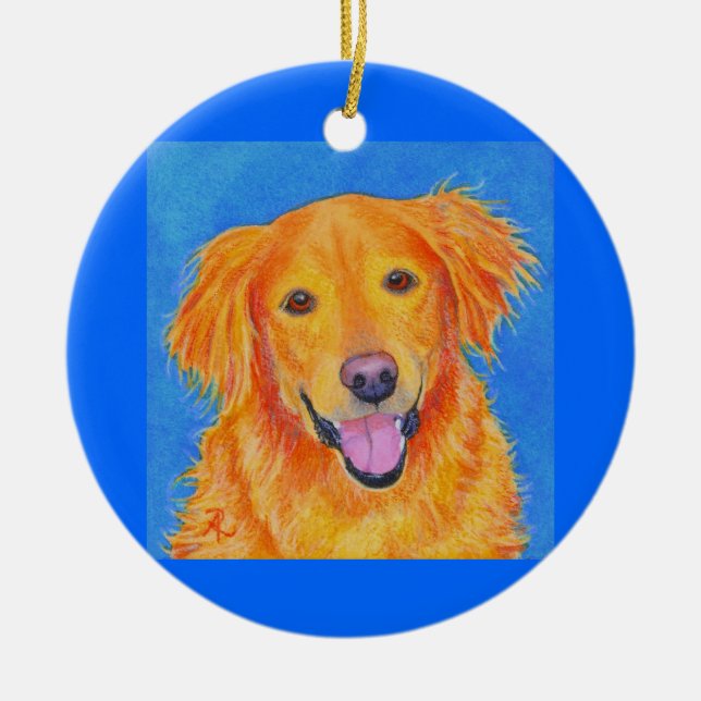 Golden Retriever Ornament #2 - "Sydney" (Front)