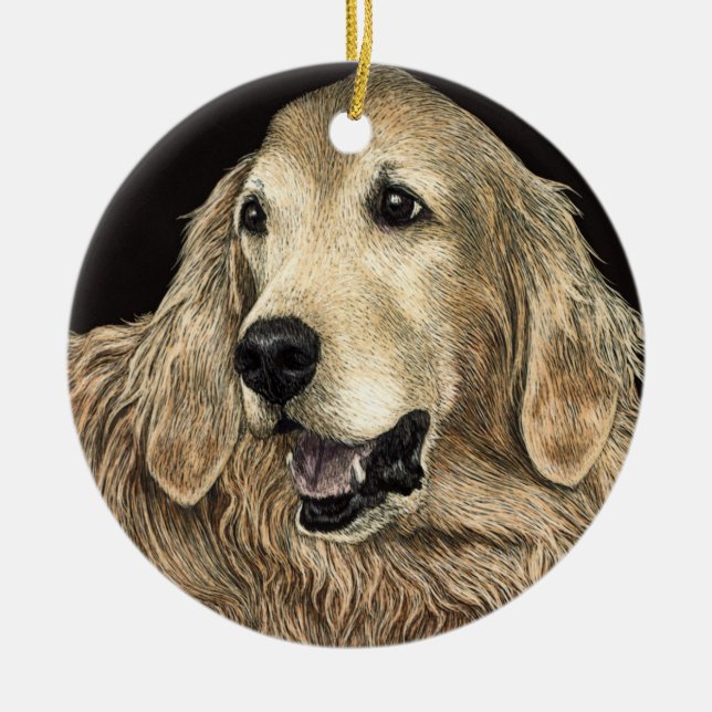 Golden Retriever Ornament - "Bear" (Front)
