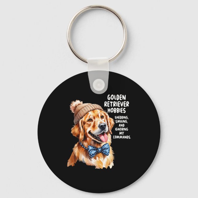 Golden Retriever Outfit Idea For Women &amp; Retri Keychain (Front)