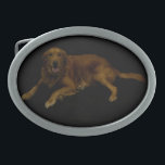 Golden Retriever Oval Belt Buckle<br><div class="desc">Golden etriever</div>