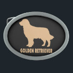 Golden Retriever Oval Belt Buckle<br><div class="desc">Golden Retriever</div>