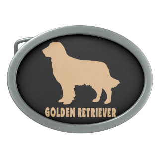 Golden Retriever Oval Belt Buckle