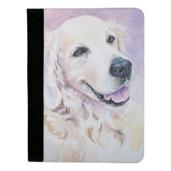 Golden Retriever Padfolio by watercoloring at Zazzle