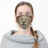 Golden Retriever painting Adult Cloth Face Mask (Worn)