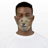 Golden Retriever painting Adult Cloth Face Mask (Worn)