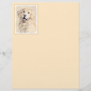 Golden Retriever Painting - Cute Original Dog Art