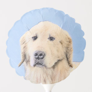 Golden Retriever Painting - Cute Original Dog Art Balloon