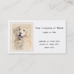 Golden Retriever Painting - Cute Original Dog Art Business Card