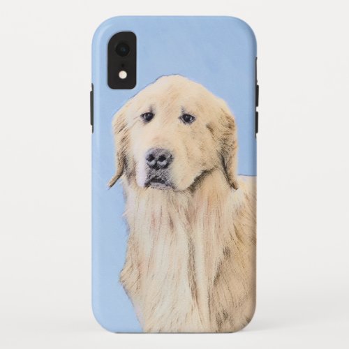 Golden Retriever Painting _ Cute Original Dog Art iPhone XR Case