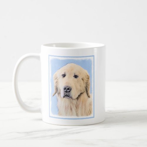Golden Retriever Painting _ Cute Original Dog Art Coffee Mug