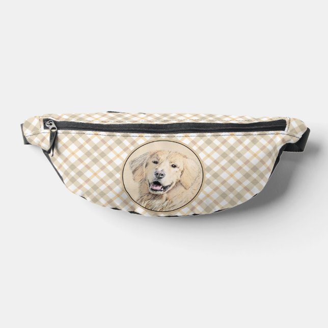 Golden Retriever Painting Cute Original Dog Art Fanny Pack (Lay Down)