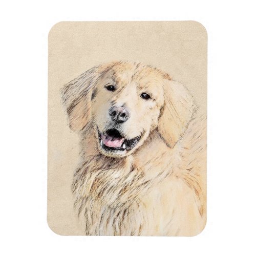 Golden Retriever Painting _ Cute Original Dog Art Magnet