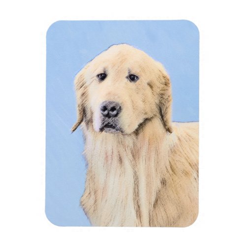 Golden Retriever Painting _ Cute Original Dog Art Magnet