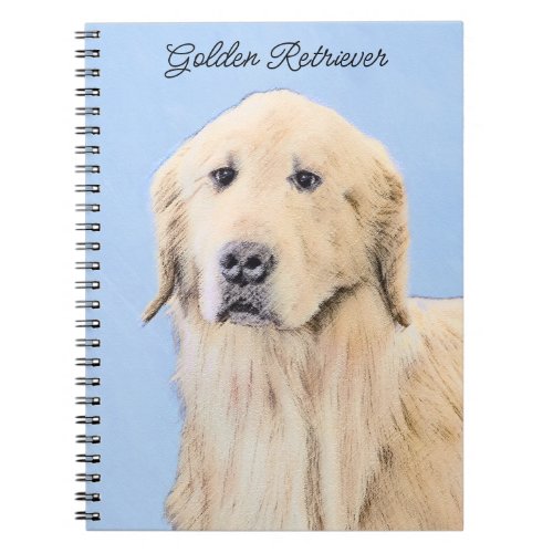 Golden Retriever Painting _ Cute Original Dog Art Notebook