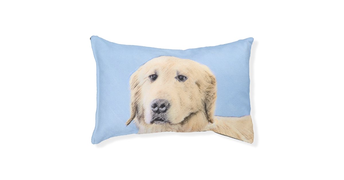 Golden Retriever Painting Cute Original Dog Art Pet Bed Zazzle Com