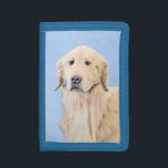 Golden Retriever Painting - Cute Original Dog Art Tri-fold Wallet<br><div class="desc">Golden Retriever dog portrait, original painting. We specialize in cute and funny original art. Buy this for yourself or as a great gift for your Golden Retriever loving friends. Be creative - click on CUSTOMIZE to add/remove/change text, resize the picture, change colors or anything else the customization tool will allow!...</div>
