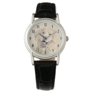 Golden Retriever Painting - Cute Original Dog Art Watch