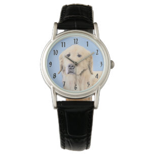 Golden Retriever Painting - Cute Original Dog Art Watch