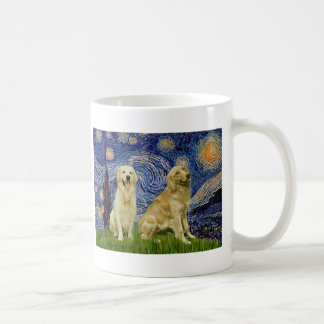 Golden Retriever Pair 3 - Starry Night Coffee Mug