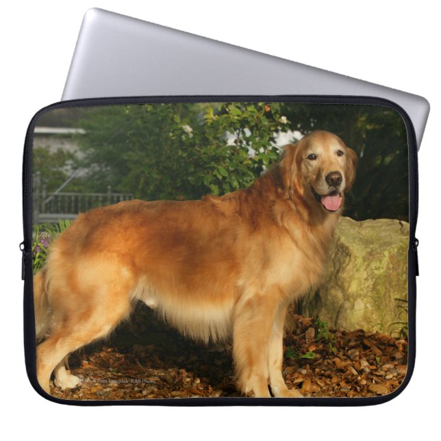 Golden Retriever Panting Laptop Sleeve (Front)