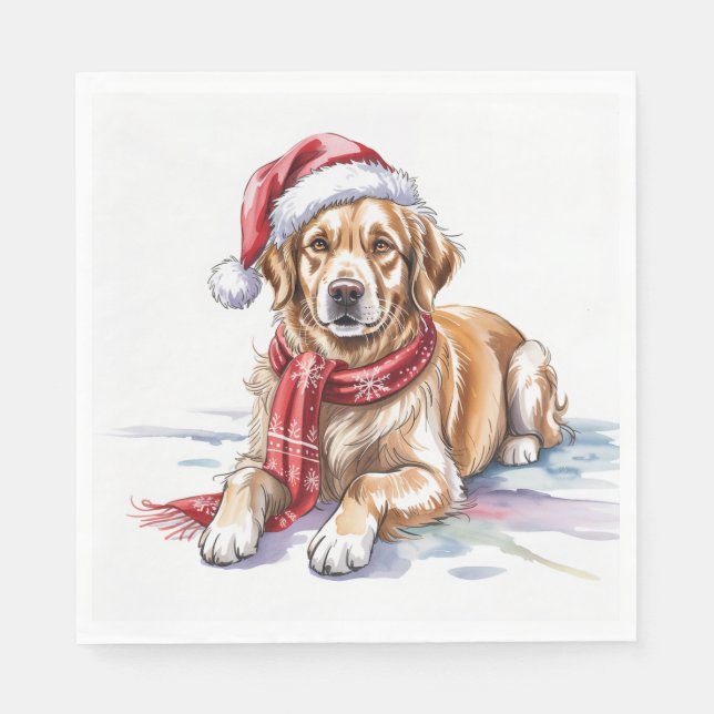 Golden Retriever Paper Napkin (Front)
