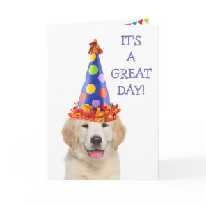 Golden Retriever Party Puppy Birthday Card