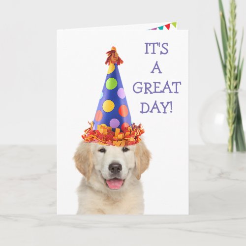 Golden Retriever Party Puppy Birthday Card